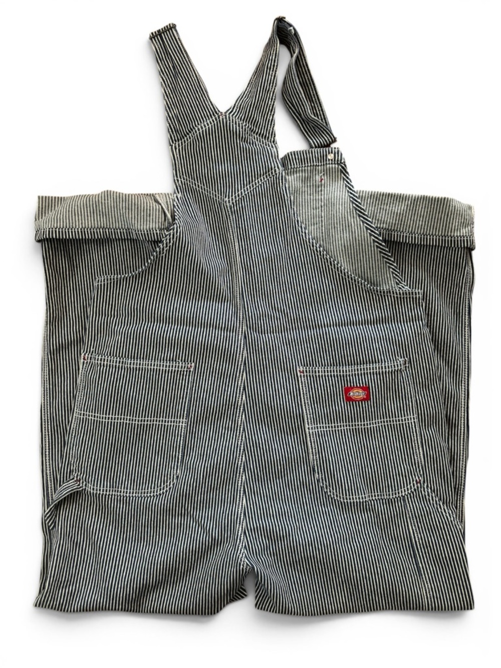 Dickies Women's Navy & White Striped Overalls - Picture 2 of 4